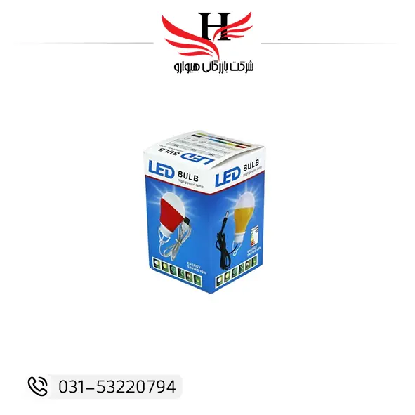 لامپ حبابی USB و Type‑C مناسب کمپینگ و خرید عمده از هیوارو نمایندگی شهرضا اصفهان و استان تهران